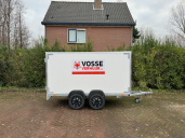 Gesloten aanhanger dubbelasser 3,0x1,3x1,5 meter