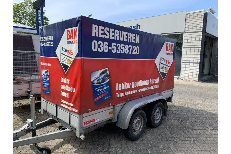 Tandemaanhanger met huif | Normaal - Tango Carwash & aanhangwagenverhuur Havendreef - 1