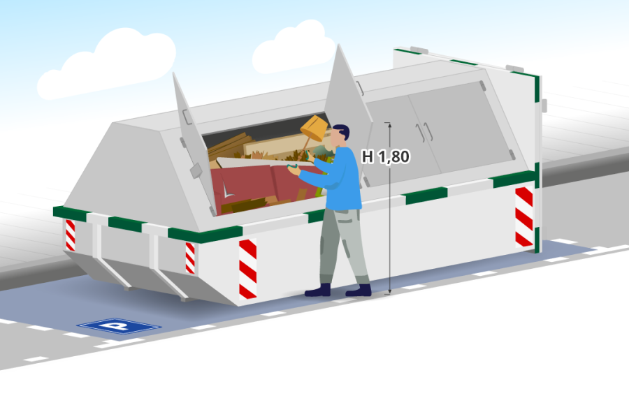 10m³ Gesloten grofvuilcontainer - Goedkopecontainer.nl - 3