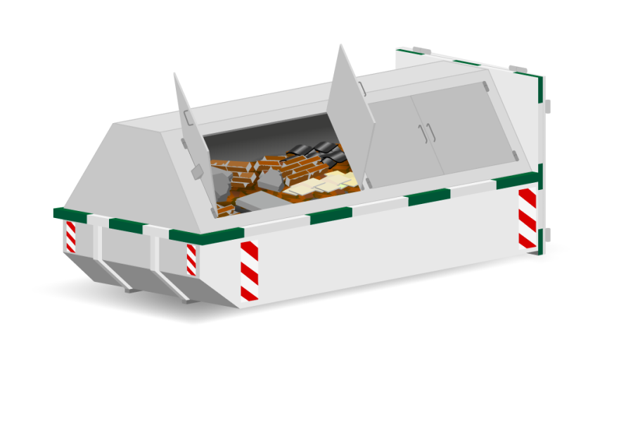 10m³ Gesloten puinafvalcontainer - P. van Erp Containers - 3