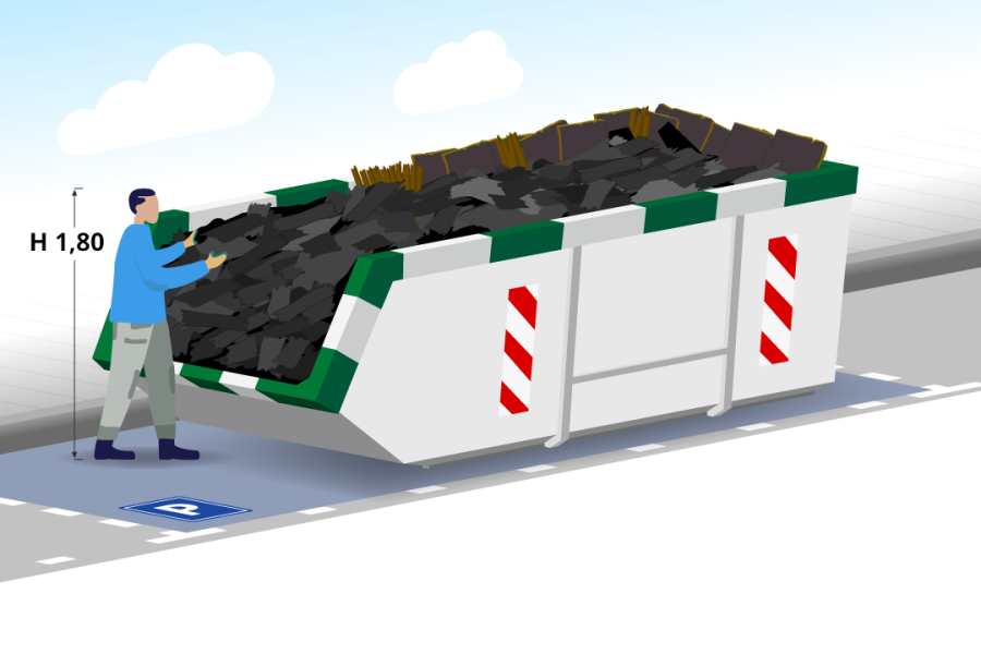 9m³ Dakafvalcontainer - Nijhuis Milieu Service - 2