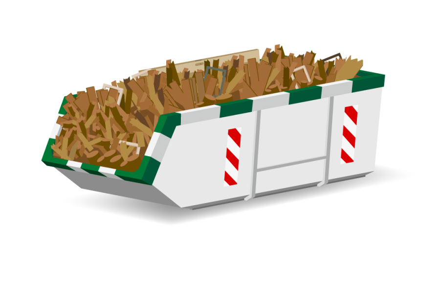 10m³ Houtafvalcontainer - Container Service Zeeland - 1