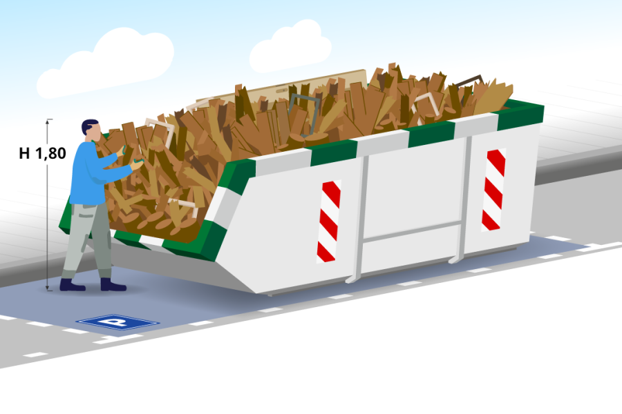 10m³ Houtafvalcontainer - Goedkopecontainer.nl - 3