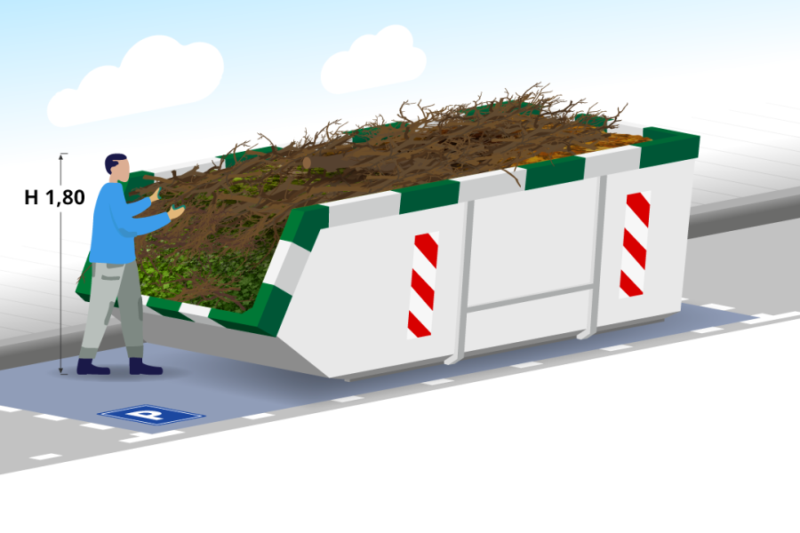 10m³ Tuin- en groenafvalcontainer - Container Huren Nederland - 2