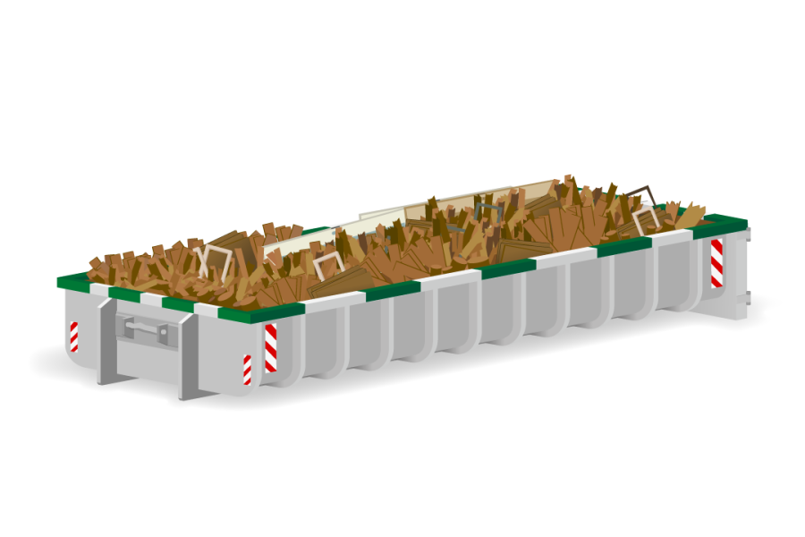 15m³ Houtafvalcontainer A/B - Top Milieu Service - 1