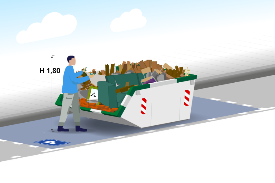 3m³ Bouw- en sloopafvalcontainer - Goedkopecontainer.nl - 3