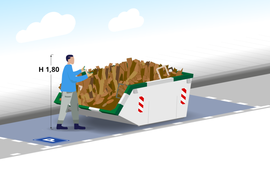 3m³ Houtafvalcontainer - Hartog Containers - 2
