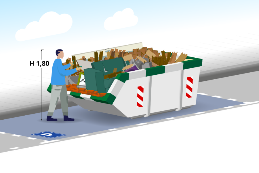 4m³ Bouw- en sloopafval container - Nijhuis Milieu Service - 2