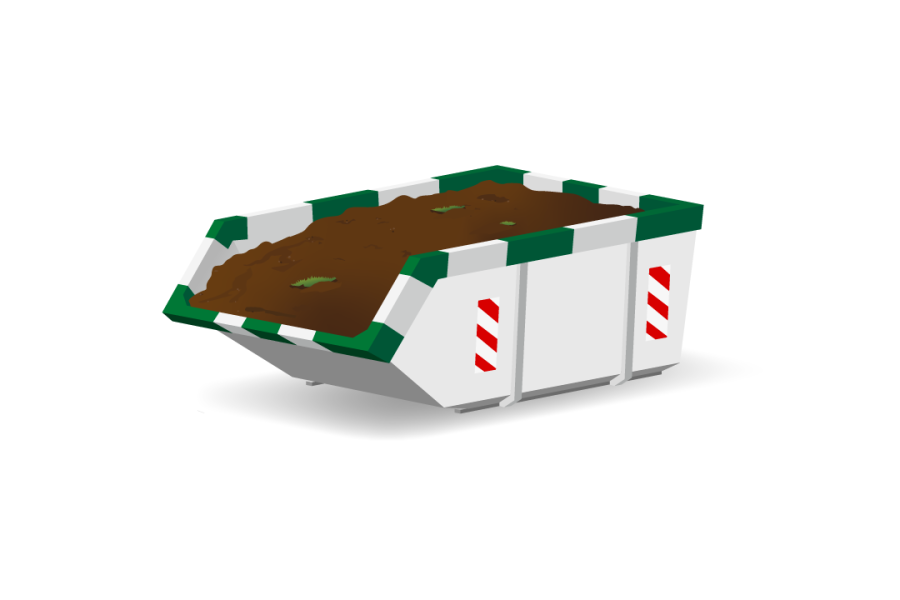 4m³ Grondafvalcontainer - Nijhuis Milieu Service - 1