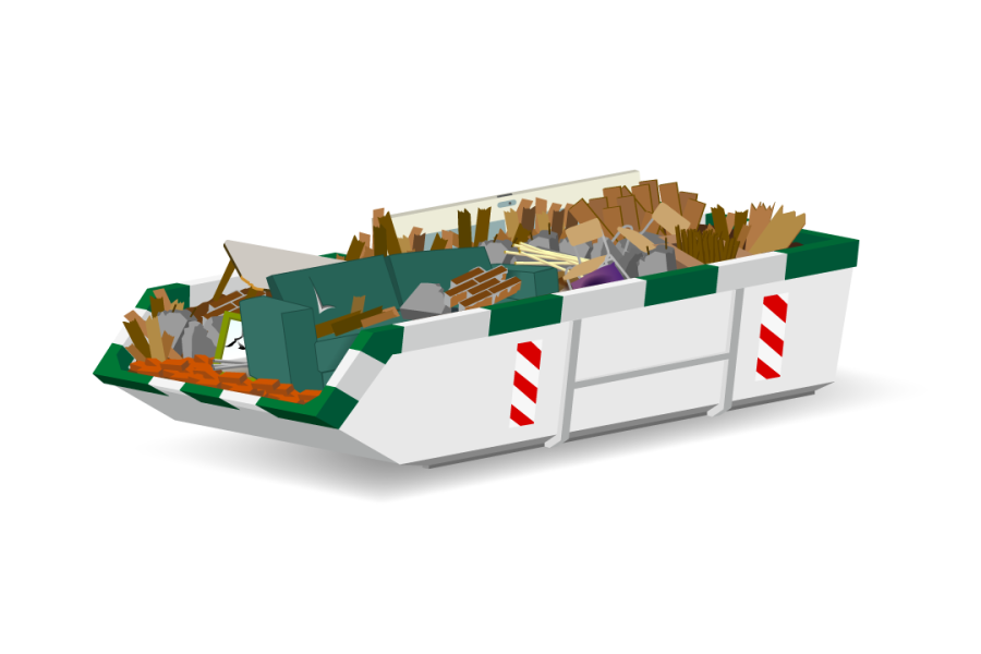 6m³ Bouw- en sloopafval container - Nijhuis Milieu Service - 1