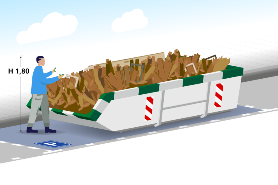 6m³ Houtafvalcontainer - Spelt Afvalinzameling - 3