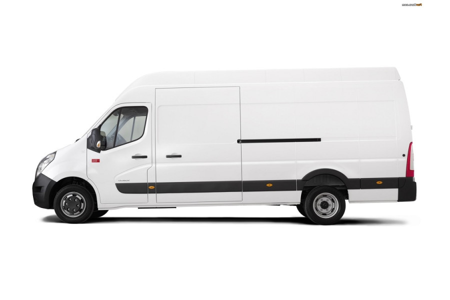 Bestelbus 15m3 huren | AutoRent Vitesse | Renault Master L4 H3 | Witte bestelbus in parkeerstand