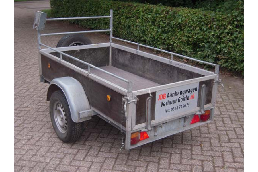 Open aanhanger enkelasser - JDB Aanhangwagen verhuur Goirle - 1