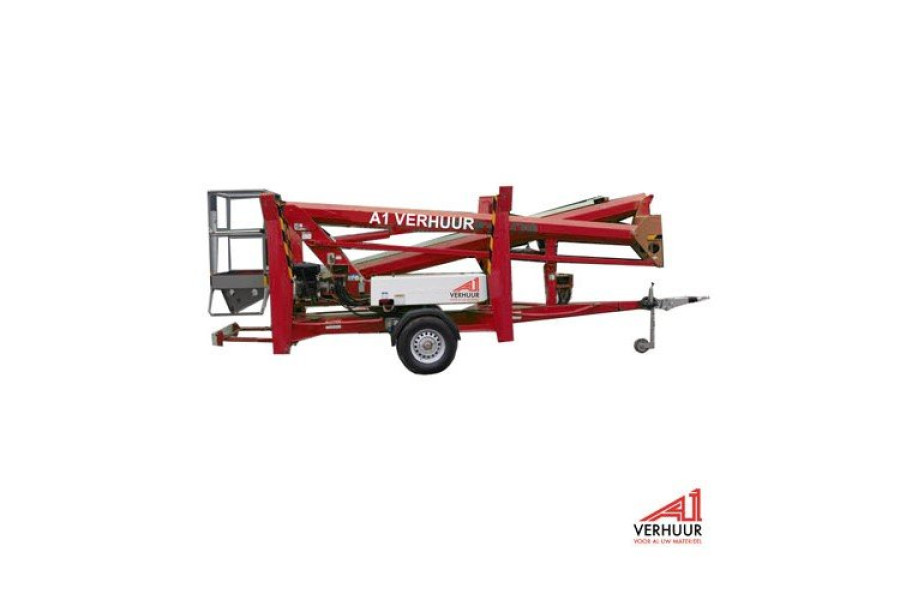 Knikarmhoogwerker | 12 meter aanhanger (accu) - A1 Verhuur B.V. - 1