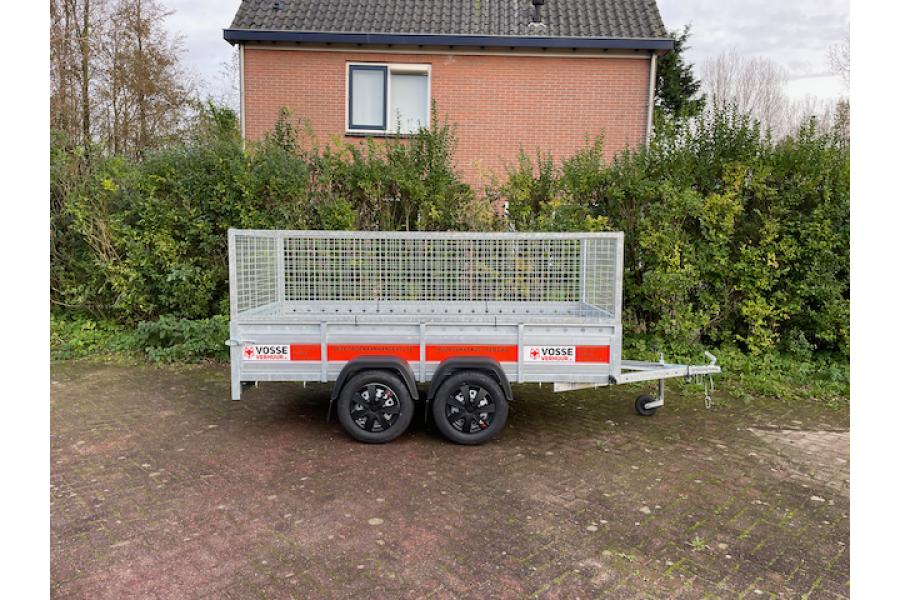 Groenaanhanger dubbelasser 3,0x1,3x1,0 meter (750KG) - Vosse verhuur - 1