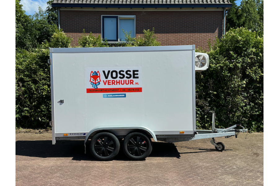 Koelaanhanger dubbelasser 3,0x1,5x1,8 meter (2500KG) - Vosse verhuur - 1
