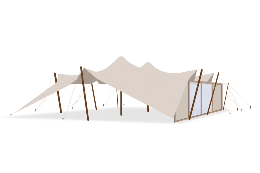 Stretchtent 6 x 10,5 m - Bowwer - 1