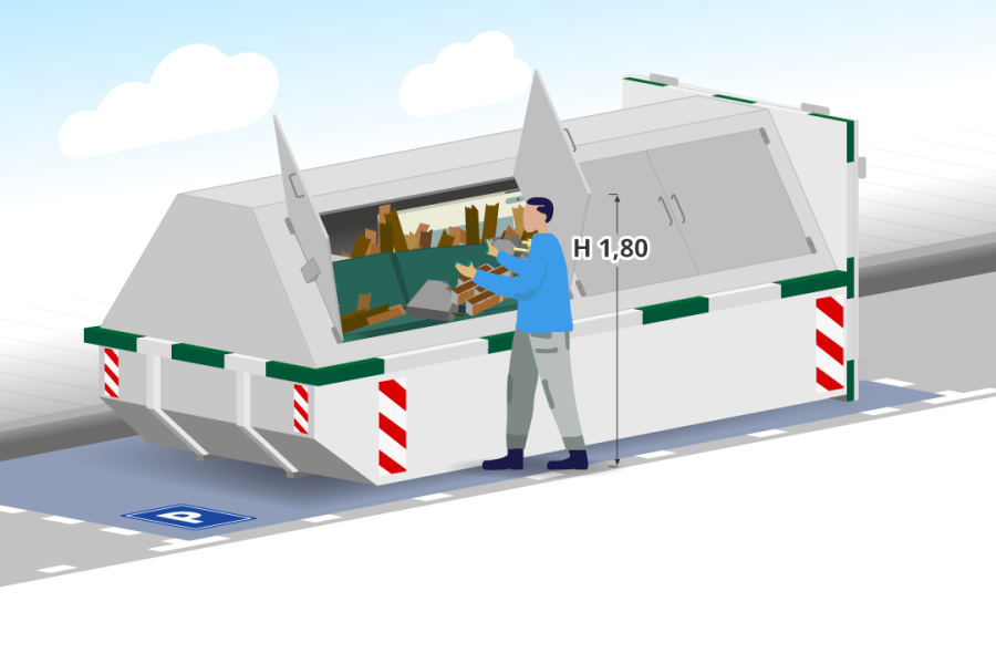 10m³ Gesloten bouw- en sloopafval container - Hartog Containers - 2