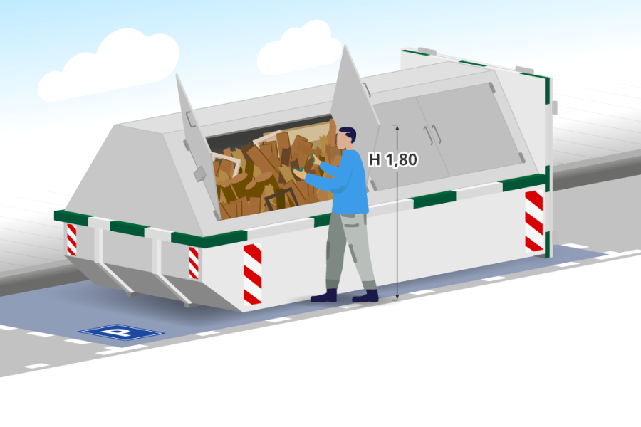 10m³ Gesloten houtafvalcontainer - Container Huren Nederland - 2
