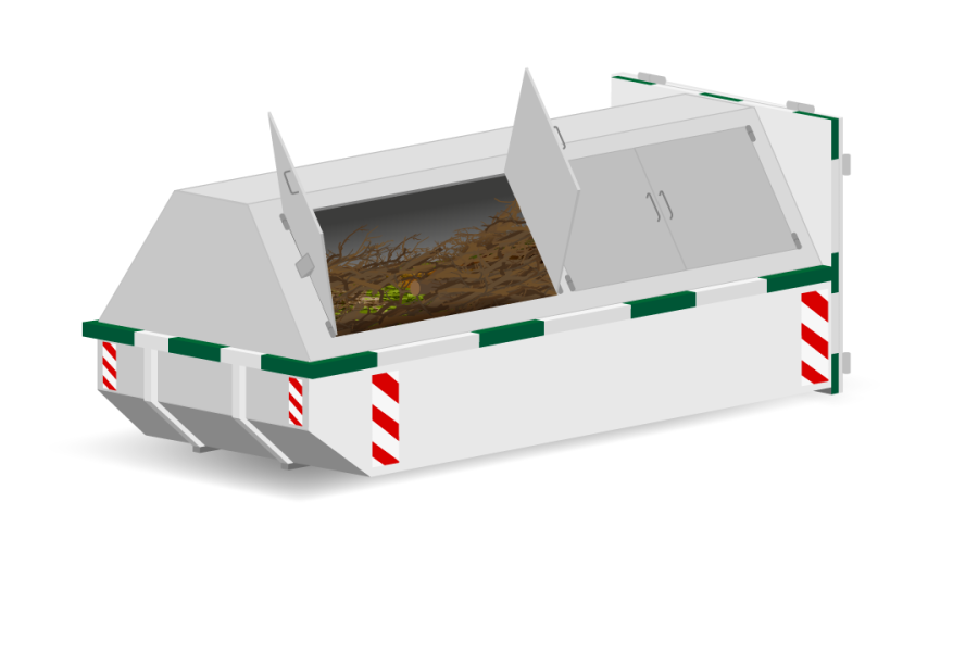 10m³ Gesloten Tuin- en groenafvalcontainer - Afval Groep Twente - 1