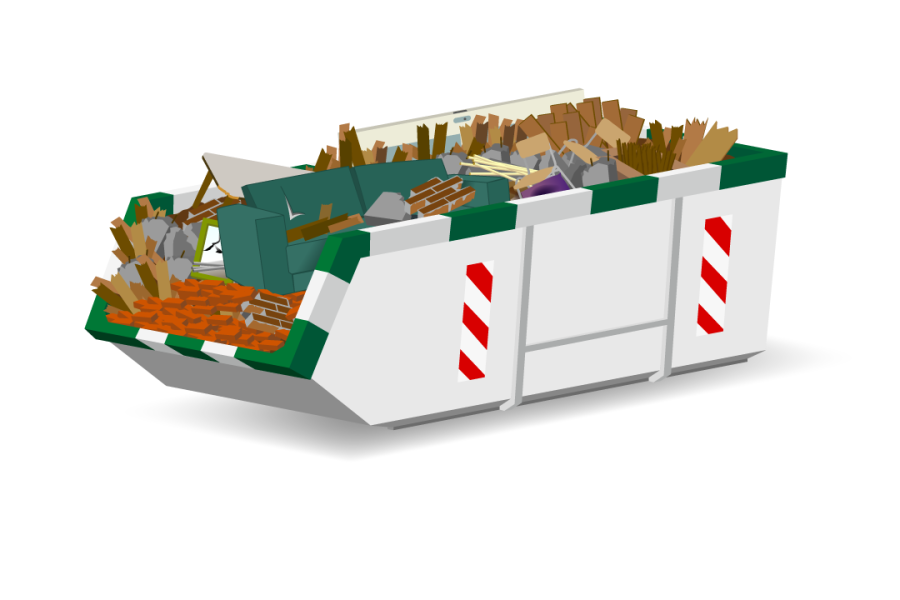 10m³ Bouw- en sloopafvalcontainer - Goedkopecontainer.nl - 1