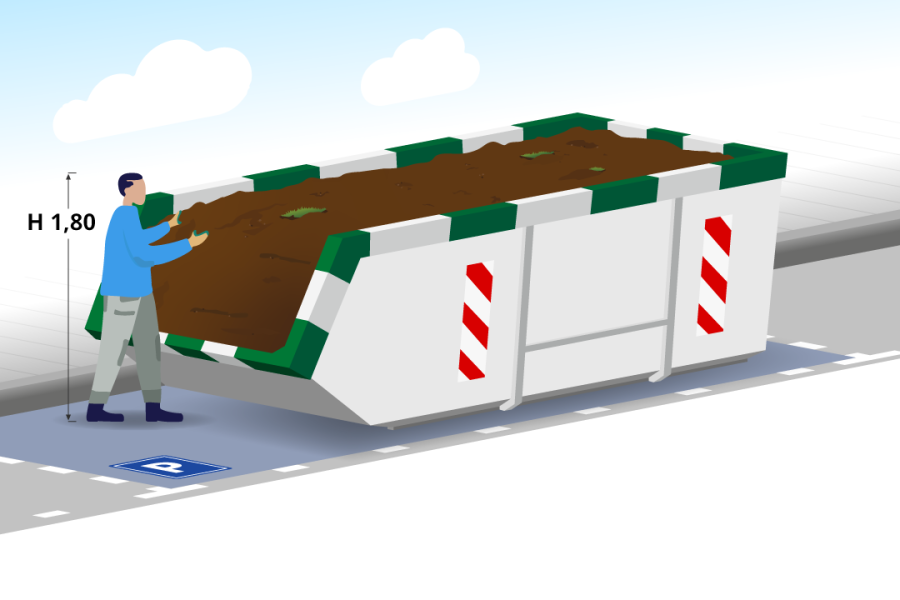 9m³ Grondafvalcontainer - Nijhuis Milieu Service - 2