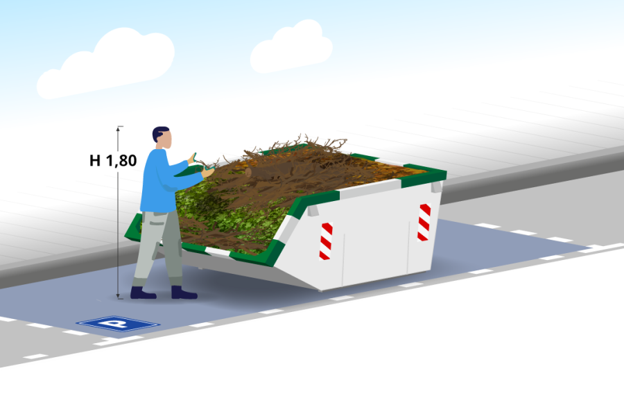 3m³ Tuin- en groenafvalcontainer - Container Huren Nederland - 2