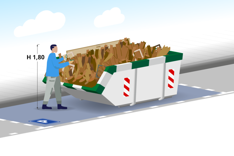 4m³ Houtafvalcontainer - Nijhuis Milieu Service - 2