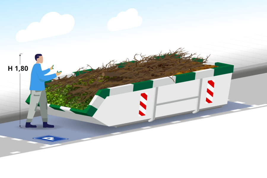 6m³ Tuin- en groenafvalcontainer - Container Huren Nederland - 2