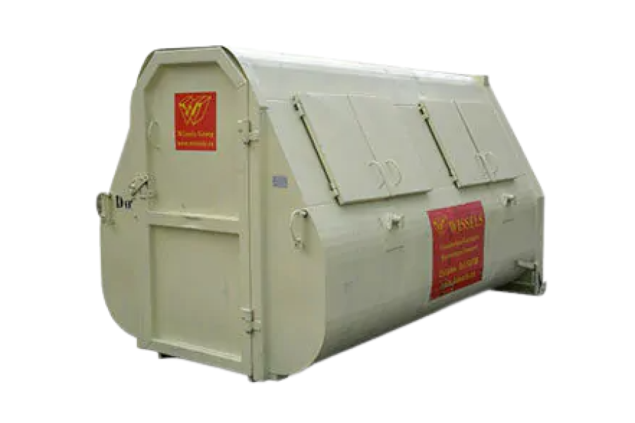 10m³ Gesloten afvalcontainer bouw en sloop - Wissels Afvaltransport - 1